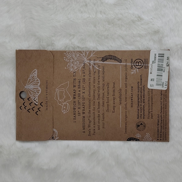 Bee's Wrap Food Wrap 1 Sandwich & 2 Medium Wraps - Picture 4 of 5